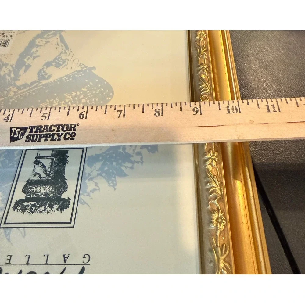 Profile Gallery 8x10 Picture Frame Gold Ornate Floral Wood‎ Free Standing Chic